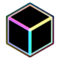 Logo représentant un cube sombre sous la forme d'un hexagone, avec des couleurs aux arrêtes qui se mélangent